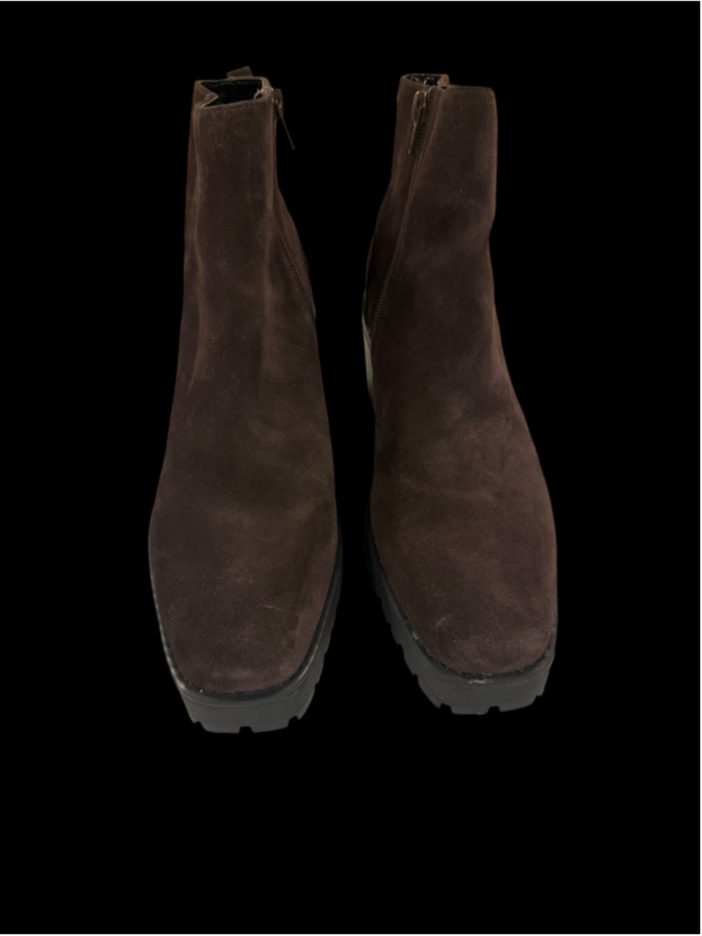 Women's Andre Assous Brown Suede Ankle Boots Size 9.5M